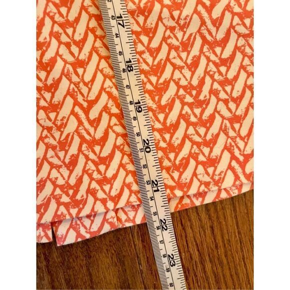 Cynthia rowley orange chevron abstract pencil skirt 4 - Picture 3 of 6